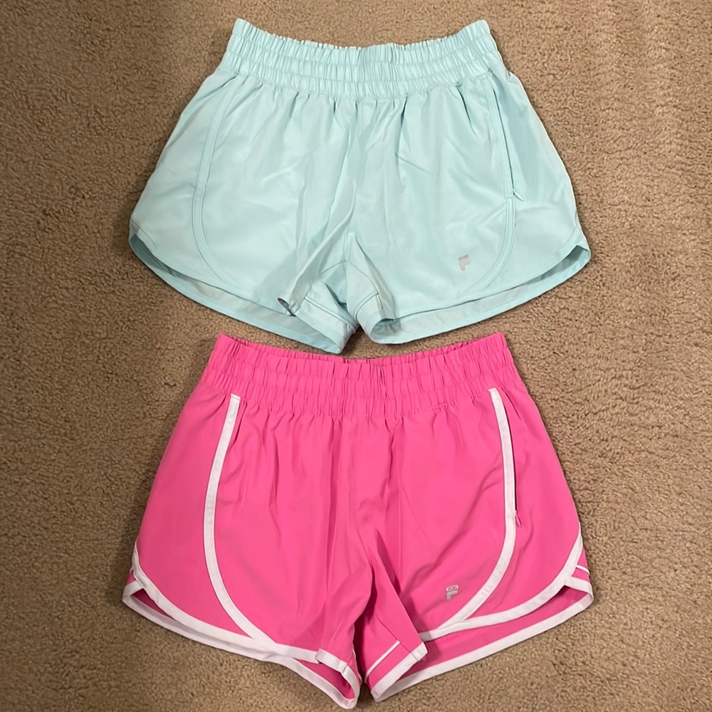 Fila Sport Girls Shorts.Pack Of Two Pairs.